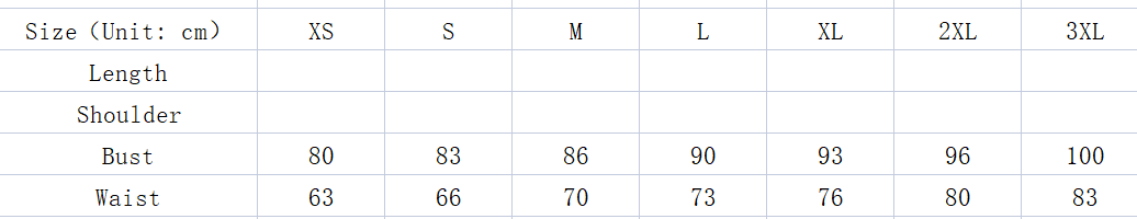 The size chart for the elegant red long guzheng performance dress displays measurements in centimeters for sizes xs to 3xl.