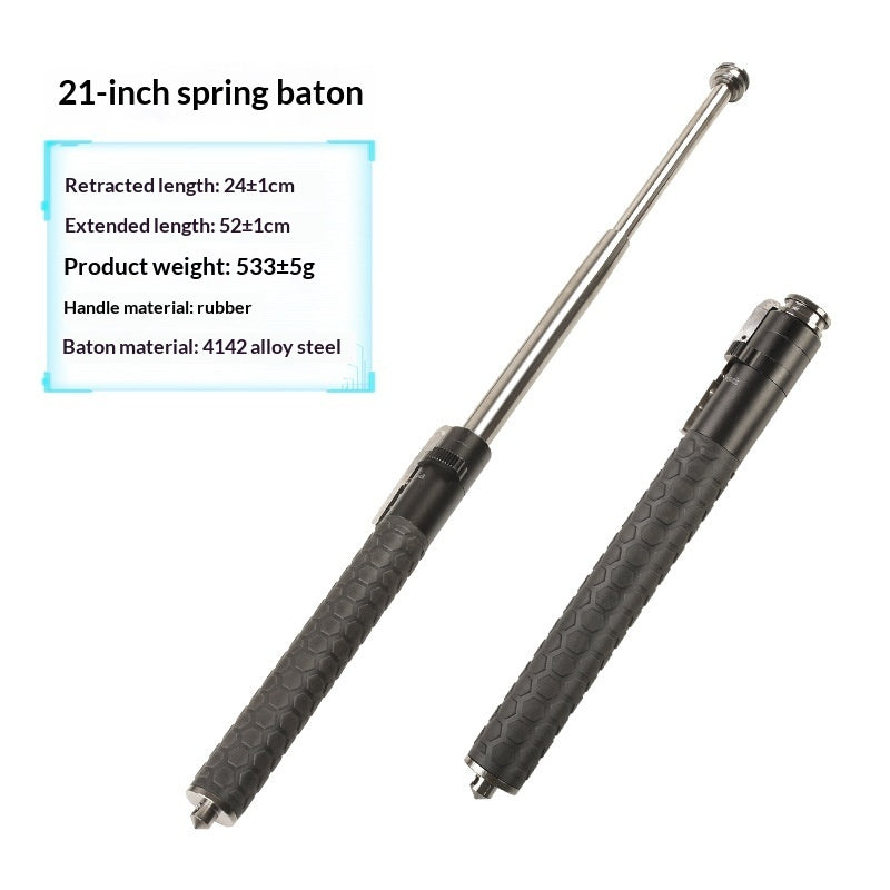 Automatic spring-loaded extendable alloy steel baton – automatic model