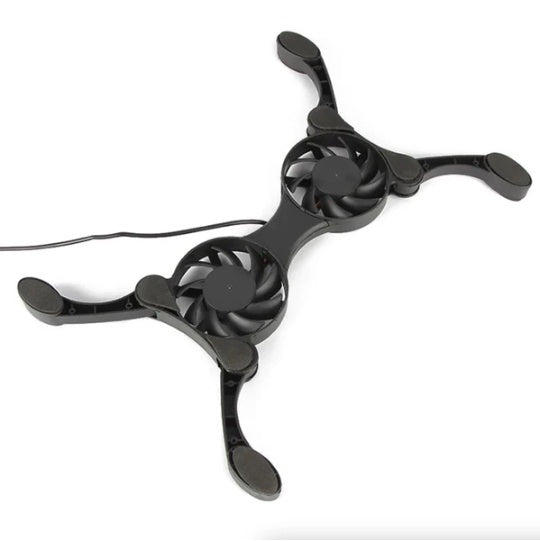 Foldable Slim Dual Fan USB Laptop Cooling Stand for Notebooks