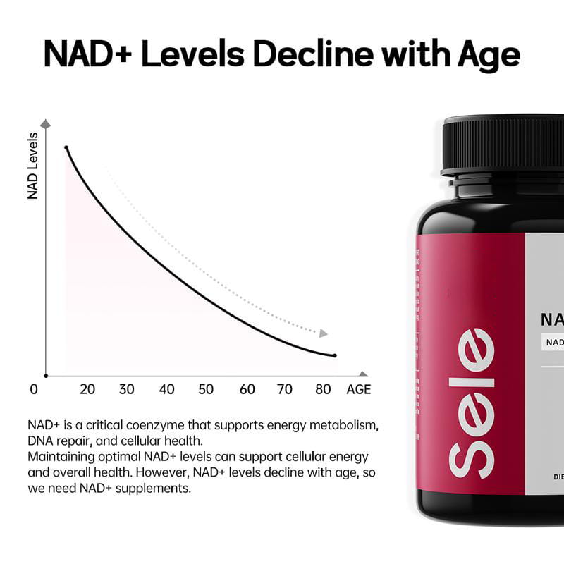 Black bottle with a red and white label featuring the brand name sele containing a female skin anti-aging supplement designed for skin anti-aging benefits.