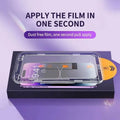 Clear dust-free 2pc 8k oleophobic screen protector film for iphone’s screen enabling quick one-second installation