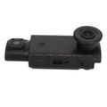 Black 3 channel dash cam with textured grip and prominent right lens for rear cabin view and synchronized video recording