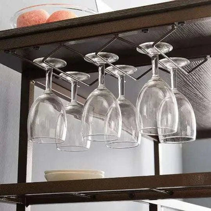 3 - Piece Bar Steels Kitchen Dining Room Table Set Retro Brown Bar Chair For Dining Room - Royalessencelux