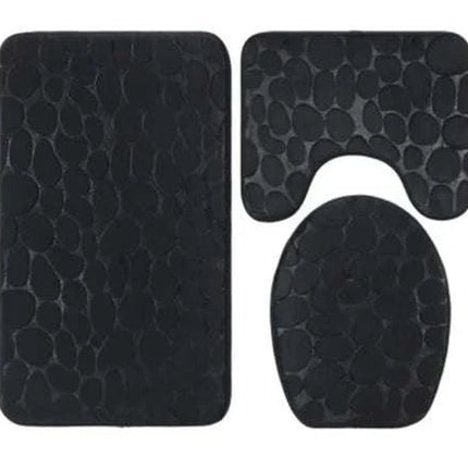 3 - Piece Non - Slip Bathroom Rug Set - Royalessencelux