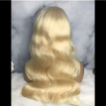 30 inch hd 13x4 blonde body wave human hair wig with voluminous natural-looking wavy texture