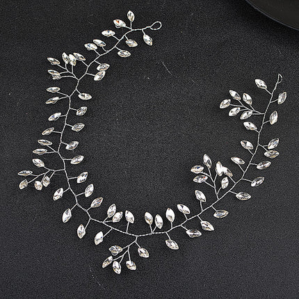 Horse Eye Silver Flexible Chain Headband Headwear Wedding - Royalessencelux