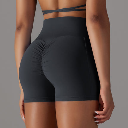 Yoga Shorts With Phone Pocket Design Fitness Sports Pants For Women Clothing - Royalessencelux