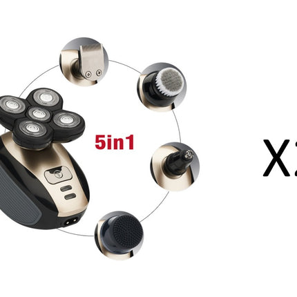 5 In 1 Multifunctional Electric Shaver 5 Blade Razor For Men Shaved Head Rechargeable Shaving Machine Beard Nose Hair Trimmer - Royalessencelux