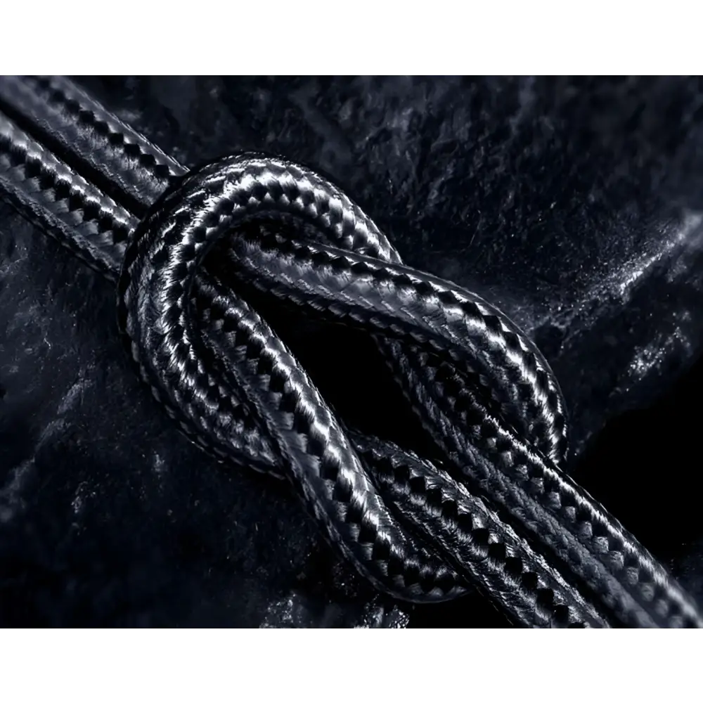 Black braided 360 magnetic usb c cable with textured woven pattern for apple ios and android devices