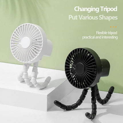 Compatible with Apple, Tripod Small Fan Desktop Multifunctional Adjustable Bending Head Fan - Royalessencelux