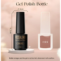 Black rosalind soak-off gel polish bottle with sleek cylindrical design and gold lettering in 38 piece set glossy finish