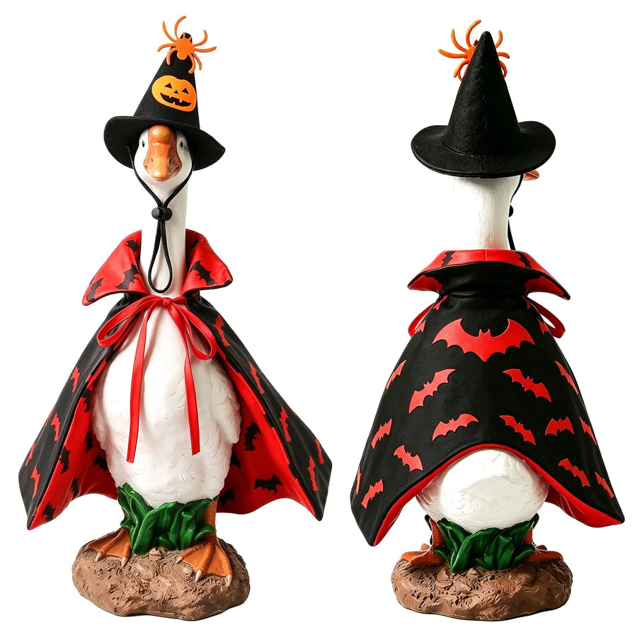 Porch Goose Halloween Costume Set for 23-Inch Goose Statue, Cape and Wizard Hat