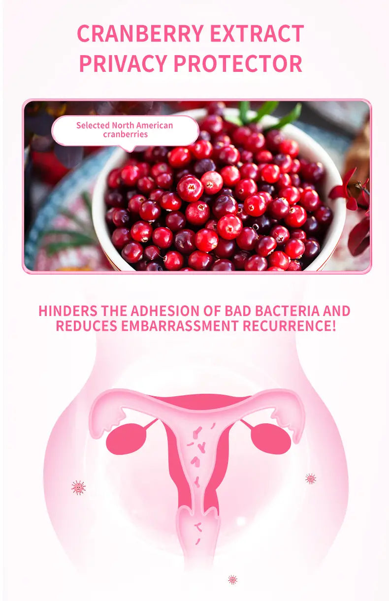 a bowl filled with vibrant red north american cranberries alongside uro women’s probiotic capsules highlighting natural ingredients in women’s probiotic capsules for urinary health.