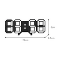 3d remote control black led digital wall clock with sleek modern design and bold 3d numerals on minimalist brackets