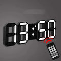 3d remote control black led digital wall clock with sleek modern design and illuminated white led numbers with remote control black