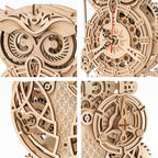 DIY wooden owl clock puzzle kit – view 7