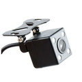 Black rectangular rearview mirror observation camera with mounting bracket and four circular holes for car baby rearview use