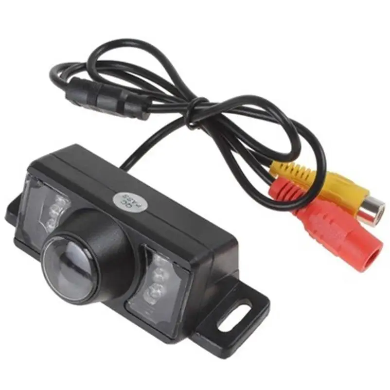 Black plastic rearview camera with integrated led lights and rca connectors for 4.3 inch car monitor plus size dresses bikinis