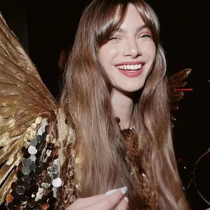 Sweet And Spicy Women's Long Sleeve Round Neck Sexy Large Sequined Evening Dress - Royalessencelux