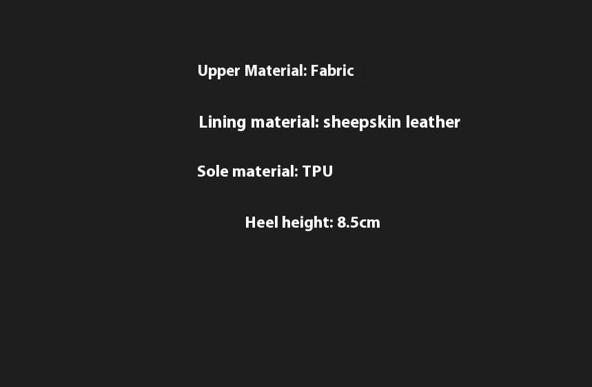 This is a women’s flat shoe with a fabric upper, sheepskin leather lining, and a tpu sole, designed as ruched black cloth satin pointed high heels.