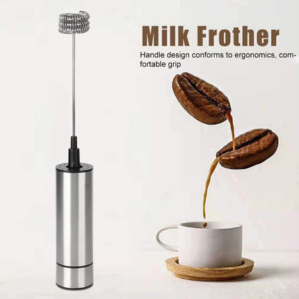 Stainless Steel Coffee Stirrer Mixer Blender Electric Egg Beater Milk Frother Home Kitchen Utensils - Royalessencelux
