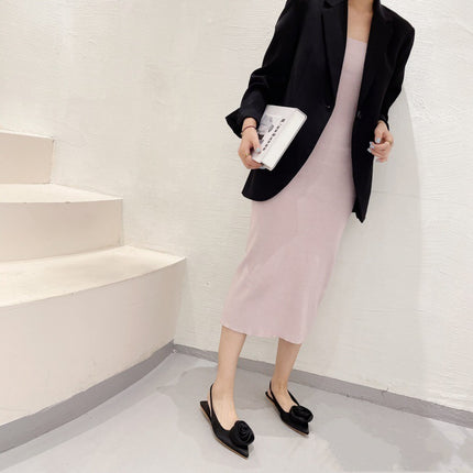 Floral Embellished Backless Flat Sandal Lady - Royalessencelux