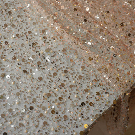 Sequined Pearl Embroidery Lace Asymmetric Single Sleeve Dress - Royalessencelux