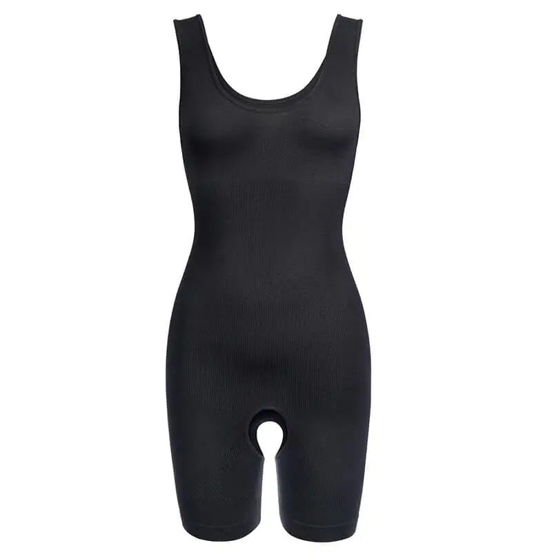 Plus Size Seamless Camisole Shapewear Bodysuit, Tummy Control Body Shaper