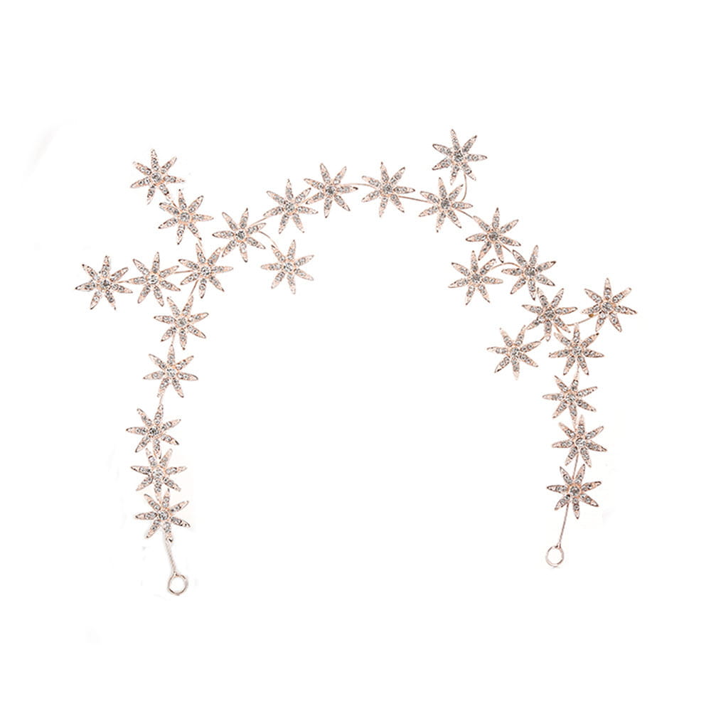 silver star rhinestone starry hair band featuring a silver star-shaped rhinestone headpiece with delicate metal wire design for elegant hair accessories starry use