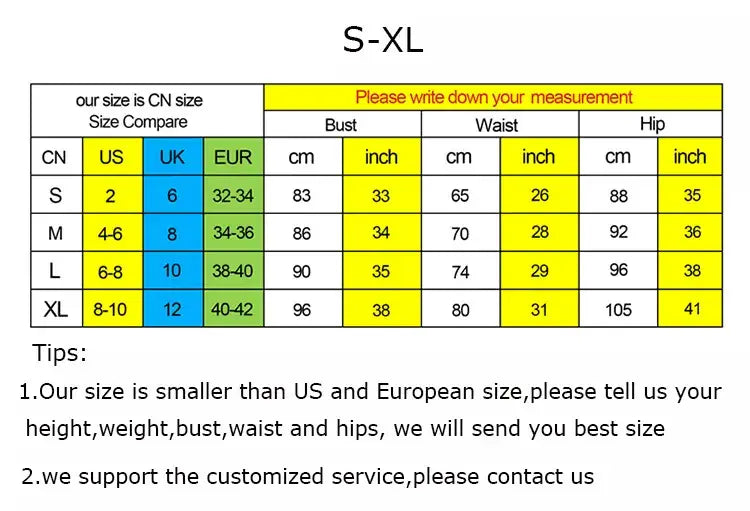 Size conversion chart for black velvet luxury evening dress with side train displaying measurements in centimeters and inches for cn us uk and eur sizing systems ideal for summer luxury evening and evening dress female.