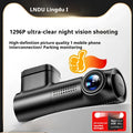 Black indlu lingdu 4k night vision driving recorder with 1296p ultra-clear night vision and built-in wi-fi digital display screen