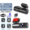 Black cylindrical rear dual lens dash cam with matte finish and integrated display labeled ultra hd 4k for night vision lipstick use
