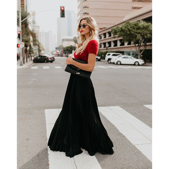 Women fashion casual skirt girls high Waist long skirts - Royalessencelux