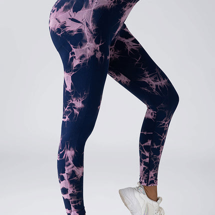 Women Scrunch Workout Leggings Butt Lifting High Waisted Yoga Pants - Tie Dye Seamless Booty Gym Tights - Royalessencelux