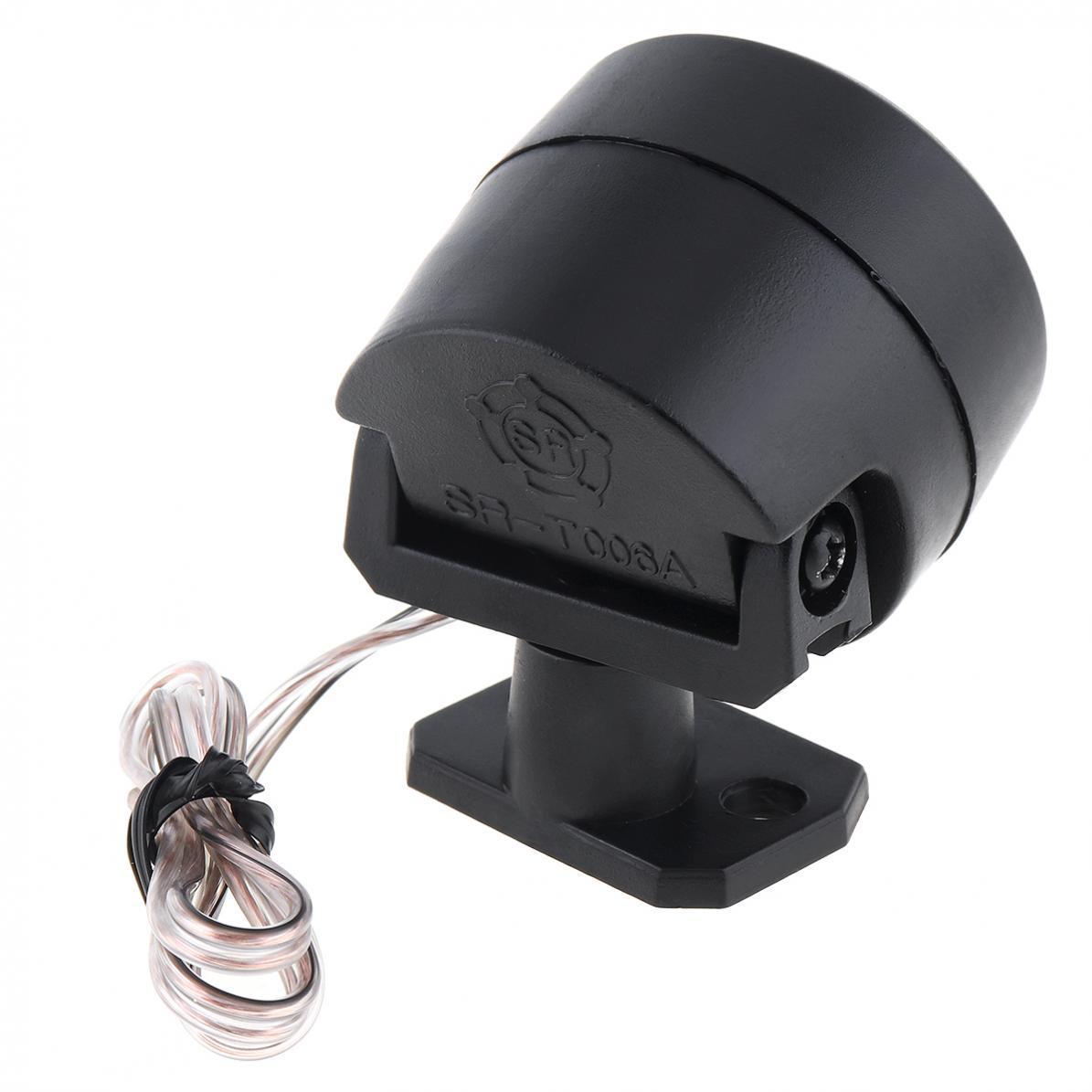 Black cylindrical vertical car horn tweeters made of black plastic with a mounting base and coiled wire for vertical car horn installation.