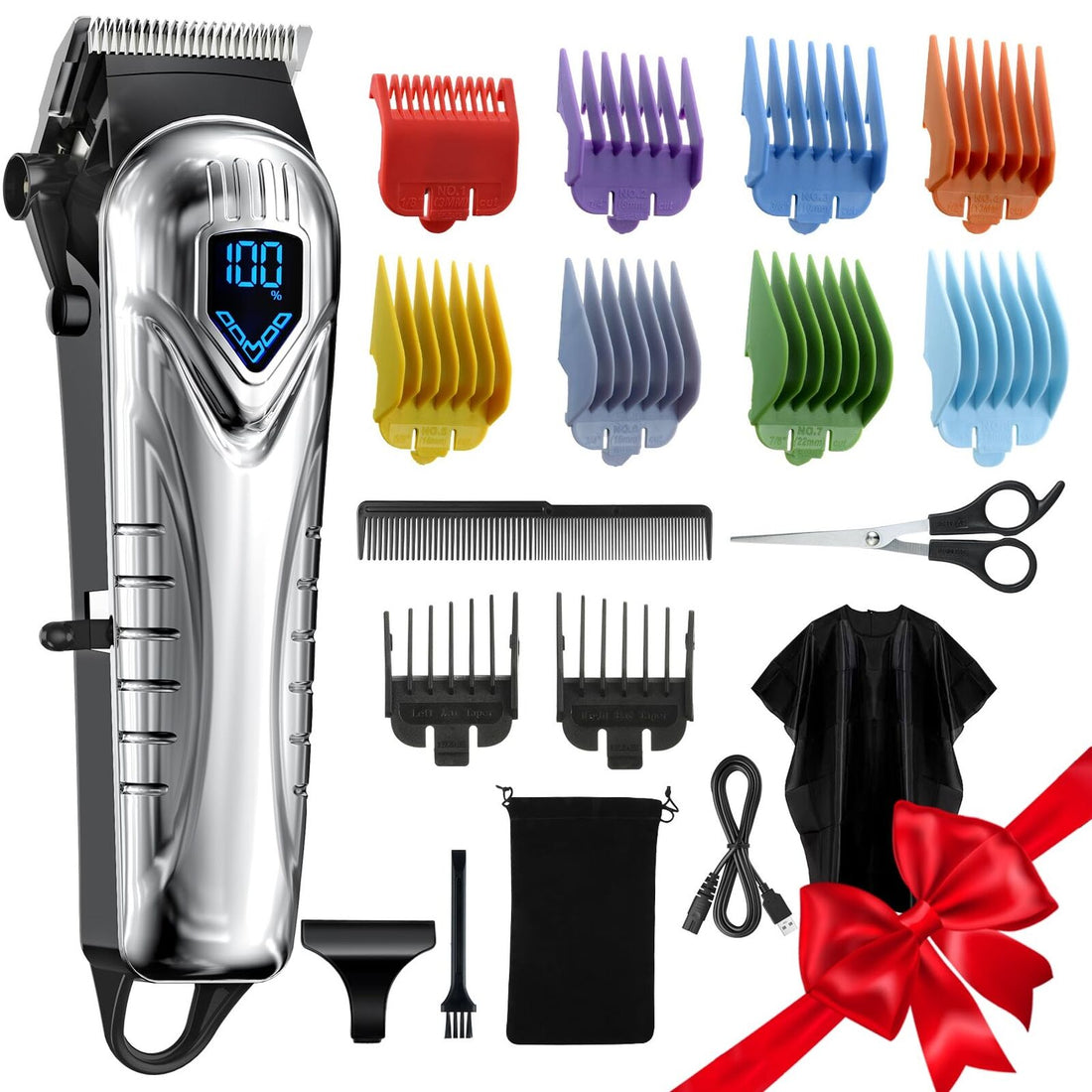Professional cordless men's hair clippers and trimmer kit – view 1