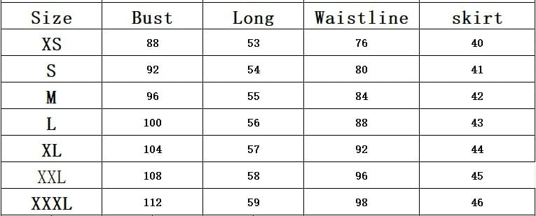 the table displays the size chart in inches for green long sleeve sweater skirt sets featuring knit casual pieces from xs to xxxl.