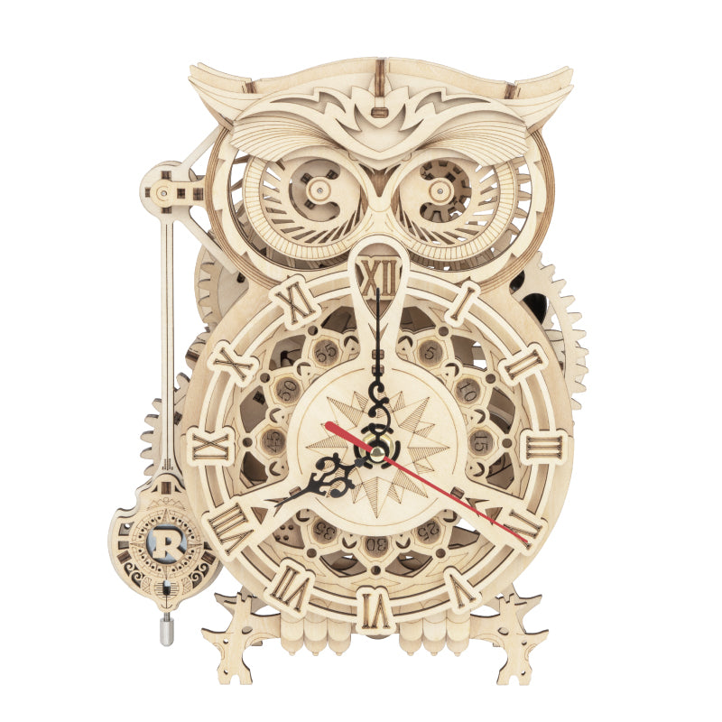 DIY wooden owl clock puzzle kit – view 5