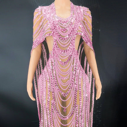 Celebrate Crystal Sequin Evening Gown - Royalessencelux