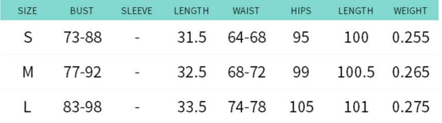 The size chart for the sage green lace backless tube stitching ruffle hip suit displays measurements in centimeters for sizes s m and l.