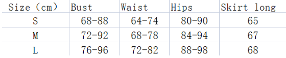 The image displays a size chart in centimeters for a black strapless mini dress listing sizes s, m, and l, relevant for luxury women’s fashion and plus size dresses bikinis.