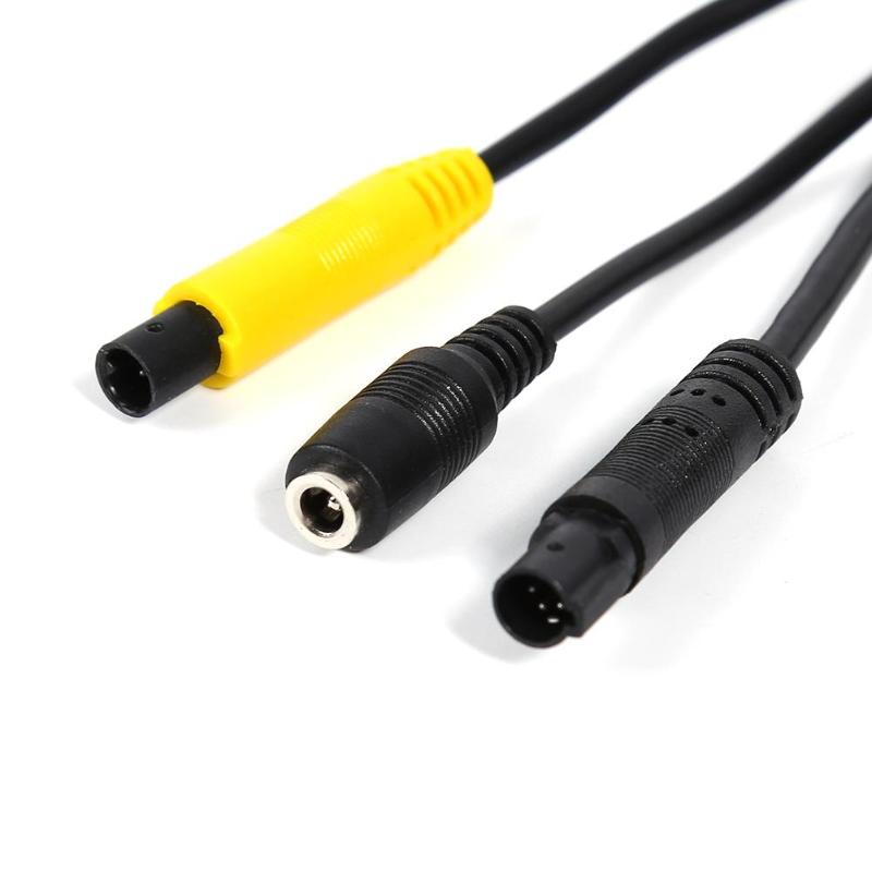 black and yellow audio cables with distinct connectors shown on the back side of the motorcycle hd driving recorder with mount for clear audio recording during riding