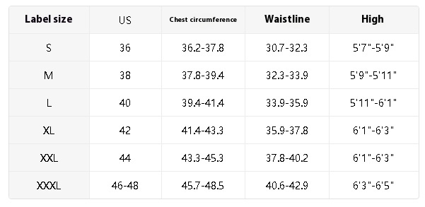 Size chart for boba girl anime graphic tee showing us sizes from s to xxxl with chest circumference waistline and height ranges for women’s garment.