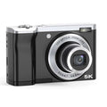 Black and silver compact 5k shooting digital camera with 10x optical zoom for high-quality digital camera performance
