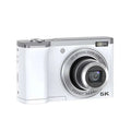 White compact 5k hd shooting digital camera with silver lens ring and 10x optical zoom for high-quality digital camera performance