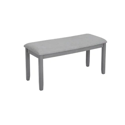 6 Piece Kitchen Dining Set, Rectangular Wooden Dining Table With 4 Upholstered Chairs And A Bench, Dining Table Set For 6 People, Living Room, Home Bar And Kitchen, Gray - Royalessencelux