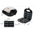 Black and silver sokany brand 6 slot non stick sausage frying machine with egg shaped molds for stick hot dog cooking