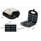Black and silver sokany brand 6 slot non stick sausage frying machine with egg shaped molds for stick hot dog cooking