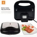 Black and silver sokany brand 6 slot non stick sausage frying machine with handle power cord and control panel for stick hot dog