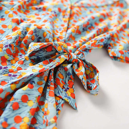 Feminine Looks Slim And Wears A French Floral Dress - Royalessencelux